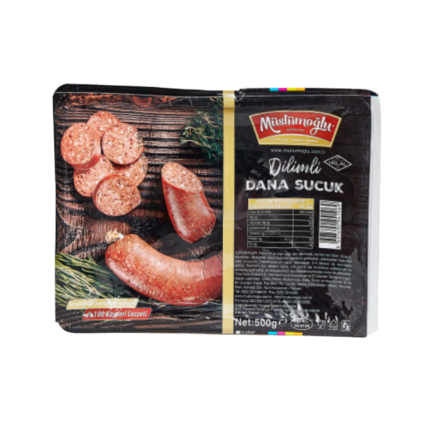 MÜSLÜMOĞLU DANA SUCUK DİLİMLİ 500 GR 