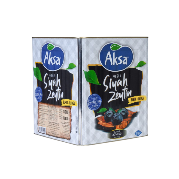 AKSA SİYAH ZEYTİN 201-260  BEYAZ TNK 10 KG