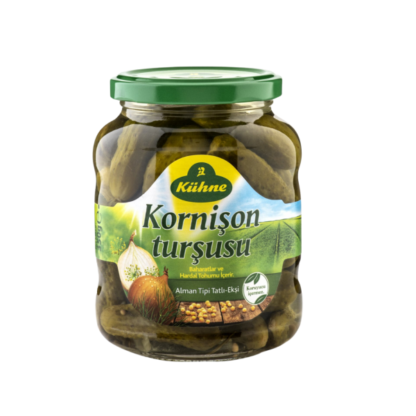 KÜHNE TURŞU KORNİŞON ALMAN TİPİ CAM 350 ML 