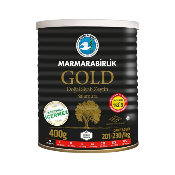 MARMARA BİRLİK  SİYAH ZEYTİN GOLD 400 GR 