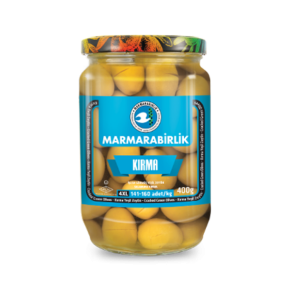 MARMARA BİRLİK  YEŞİL ZEYTİN KIRMA 400 GR 