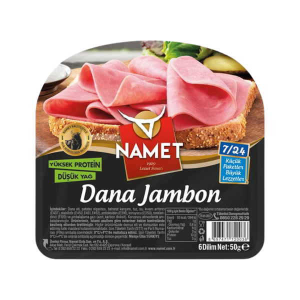NAMET JAMBON DANA DİLİMLİ 50 GR 